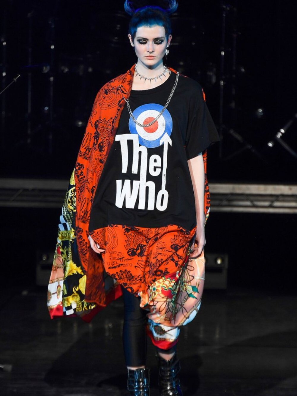 Junya Watanabe 2021 FW CDG The Who Black Multi Scarf Oversized Shirt size Medium
